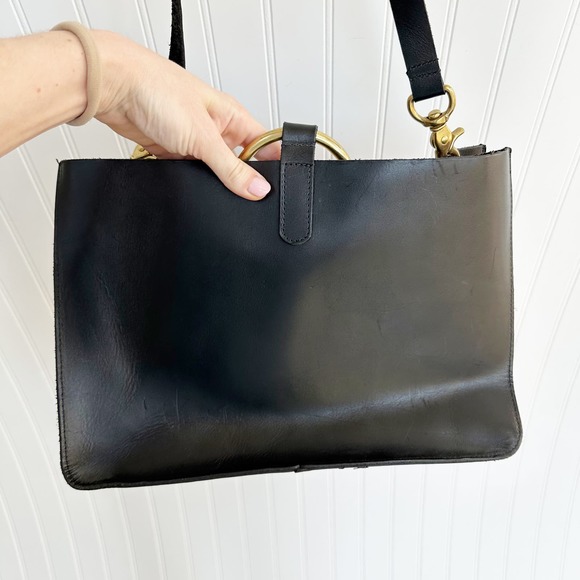 OTAAT/MYERS Collective Ring Tote Black Leather Large - Picture 8 of 8